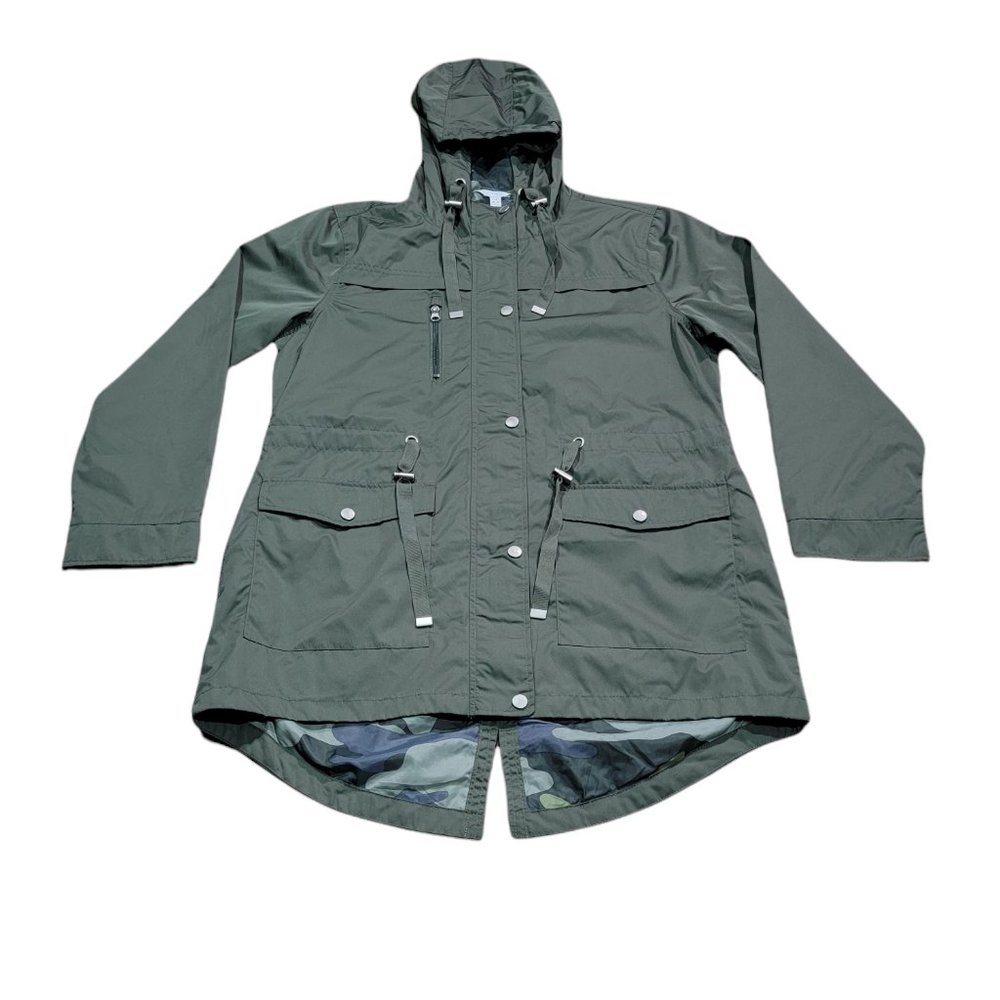 Time And Tru Women's Green Jacket Lightweight Wind Resistant Anorak 52469 (SZ M) - Picture 2 of 9